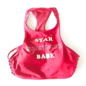 America Star Spangled Babe Swim or Crop Top USA